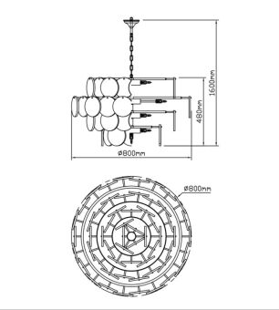 Подвесная люстра Fluorite FL1018-20PA