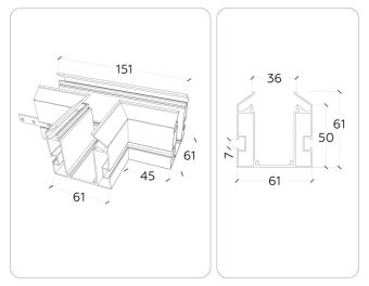 Соединитель для шинопровода Ambrella Light GL1044