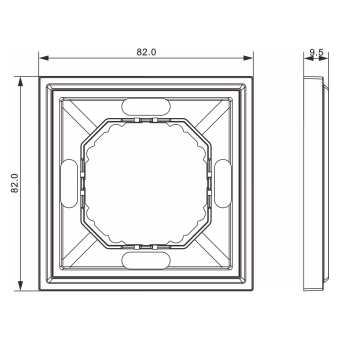 Рамка 1-я, матовый титан, серия S08