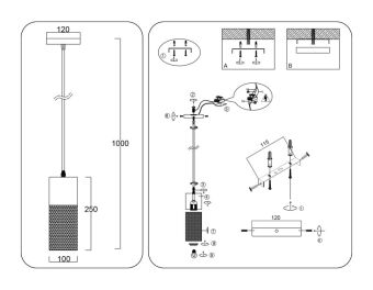 Подвесной светильник Ambrella Light TR8500