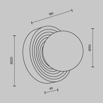 Бра Maytoni MOD403WL-01GR