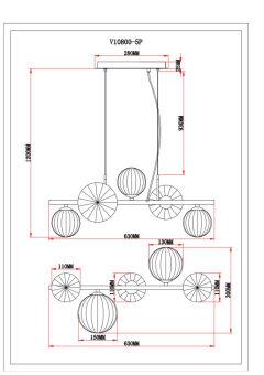 Подвесная люстра Moderli V10800-5P