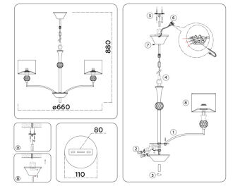 Подвесная люстра Ambrella Light LH71131