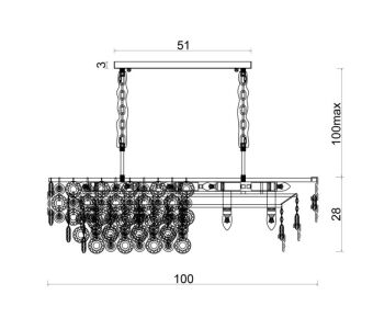 Подвесная люстра Fluorite FL1102-15P