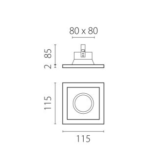 Встраиваемый светильник Lightstar D51707BMOD