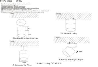 Накладной светильник Crystal Lux CLT 130CW BL