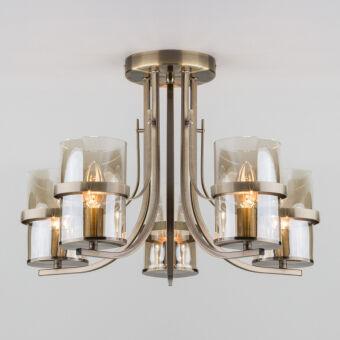 Люстра на штанге Eurosvet 60085/5 античная бронза