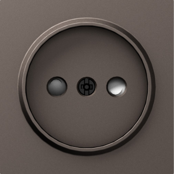 Накладка для розетки без заземления, со шторками 16A 250 В~, мокко, серия A07