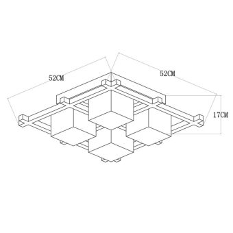 Накладная люстра ARTE Lamp A8252PL-4BR