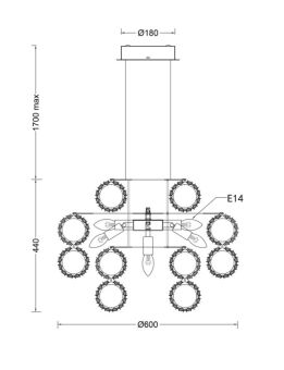 Подвесная люстра Fluorite FL1107-13P