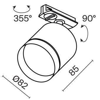 Светильник на шине Maytoni Technical TR088-1-GX53-B