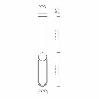 Подвесной светильник LED4U 8576 BK