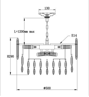 Подвесная люстра Fluorite FL1063-10P