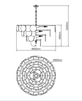 Подвесная люстра Fluorite FL1018-20P