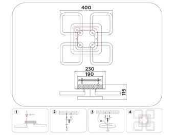 Накладной светильник Ambrella Light FA3861