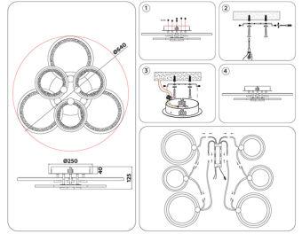 Накладная люстра Ambrella Light FA4085