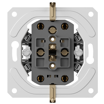 Механизм розетки двойной Schuko с заземлением 16А 250В~ на винтах, серия DB