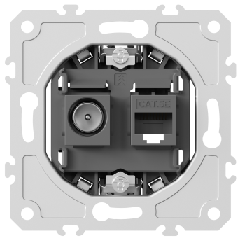 Механизм розетки RJ45/TV cat.5, ClassE-8/0-2400 МГц, серия DB