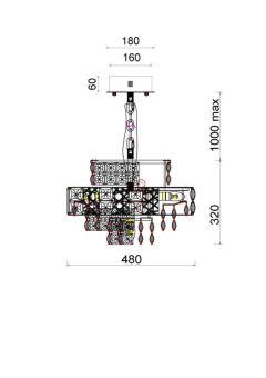 Подвесная люстра Fluorite FL1060-13P