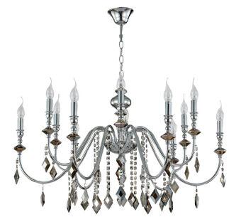 Подвесная люстра Crystal Lux MERCEDES SP6+6 CHROME/SMOKE