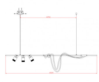 Люстра на штанге Kink Light 08039-180A,19