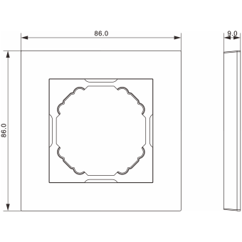 Рамка 1-я, матовый белый, серия A07
