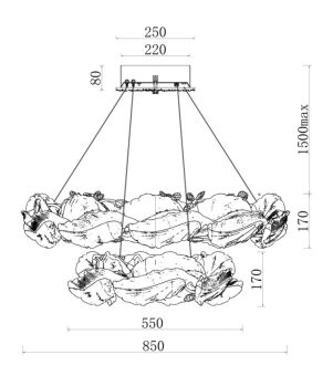 Подвесная люстра Fluorite FL1182-20P