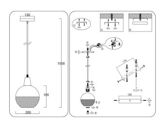 Подвесной светильник Ambrella Light TR8502