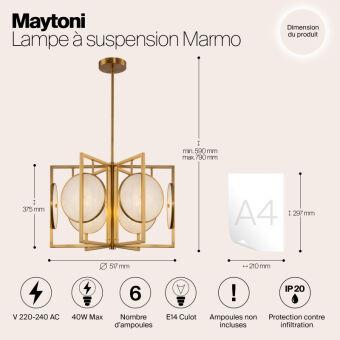 Люстра на штанге Maytoni MOD099PL-06G