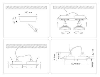 Встраиваемый светильник Ambrella Light TN30712