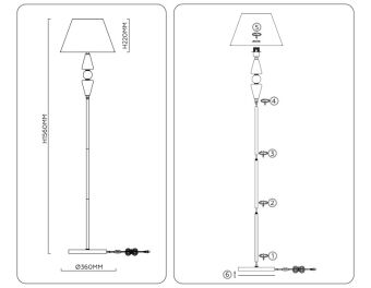Торшер Ambrella Light LH75265