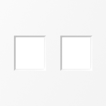 Накладка 2-я для розеток RJ45, TV, SAT, глянцевый белый, серия A07