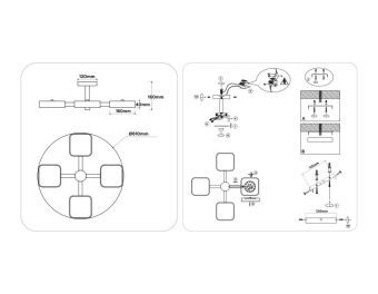 Люстра на штанге Ambrella Light FL4879