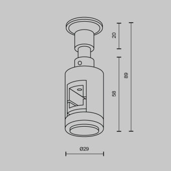 Стойка Maytoni Technical TRA155CW-S1-PT