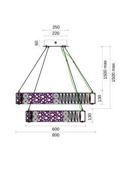 Подвесная люстра Fluorite FL1068-14P