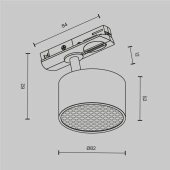 Светильник на шине Maytoni Technical TR225-1-GX53-W