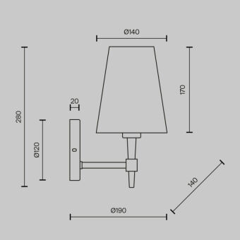 Бра Maytoni H001WL-01BS