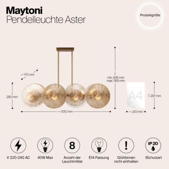 Люстра на штанге Maytoni MOD007PL-08G1