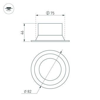 Встраиваемый светильник Arlight 054715