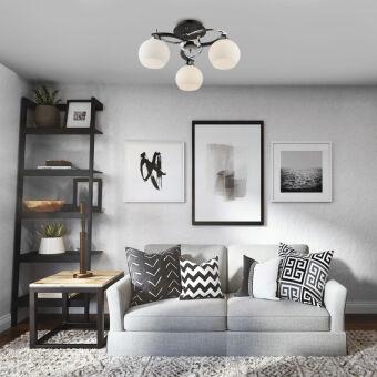 Накладная люстра Eurosvet 9654/3 хром/черный