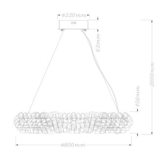 Подвесная люстра Fluorite FL1156-8P