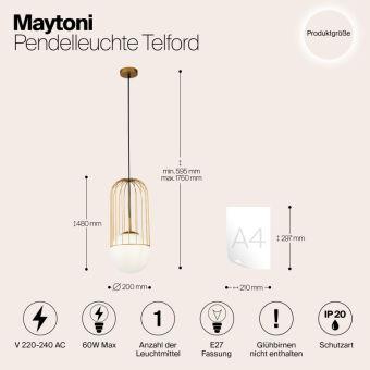 Подвесной светильник Maytoni P363PL-01G