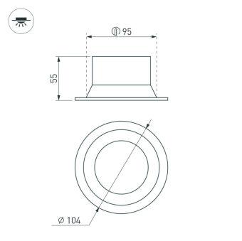 Встраиваемый светильник Arlight 036615(1)