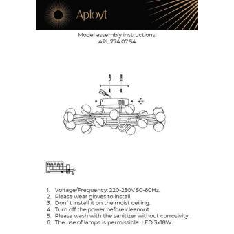 Накладная люстра APLOYT APL.774.07.54