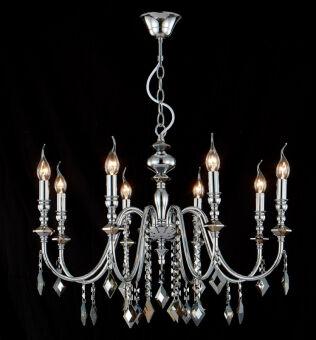Подвесная люстра Crystal Lux MERCEDES SP8 CHROME/SMOKE