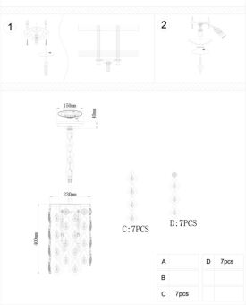 Подвесной светильник Fluorite FL1091-6P