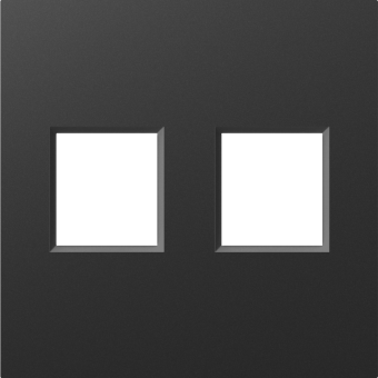 Накладка 2-я для розеток RJ45, TV, SAT, матовый карбон, серия A07