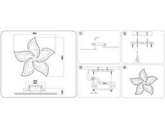 Накладная люстра Ambrella Light FA1724