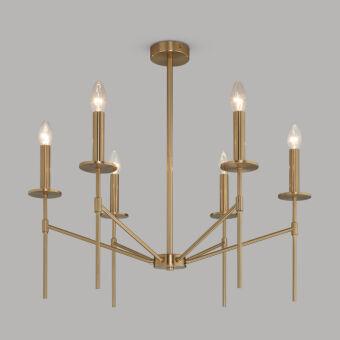 Люстра на штанге Eurosvet 60142/6 латунь