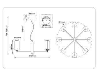 Подвесная люстра Ambrella Light LH11109